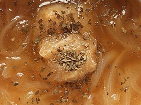 有機玄米餅入り有機オニオンスープ